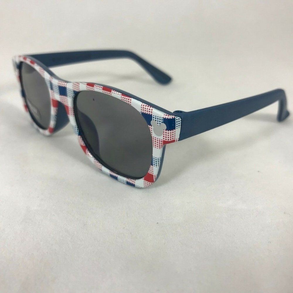 Disney Store Mickey Mouse Baby Sunglasses, Blue, Red, White Checker,100%UV